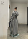 Mutedance 24 Autumn and Winter Collarless Buttoned Belt Long Coat MD-MD24FW19-GRAY MD24FW19 MD24FW20